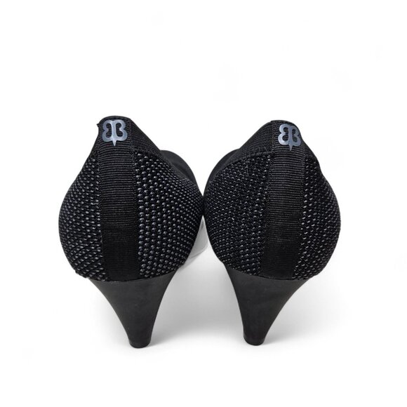Betabrand Late to the Gate Knit Pumps Women Black Grey Memory Foam Insole Cozy 8 - Picture 5 of 8